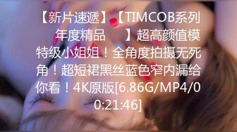 【新片速遞】【TIMCOB系列❤️年度精品❤️】超高颜值模特级小姐姐！全角度拍摄无死角！超短裙黑丝蓝色窄内漏给你看！4K原版[6.86G/MP4/00:21:46]