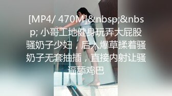 [MP4/ 470M]&nbsp;&nbsp; 小哥工地健身玩弄大屁股骚奶子少妇，后入爆草揉着骚奶子无套抽插，直接内射让骚逼舔鸡巴