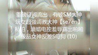 重磅订阅流出，有钱SM大神玩女超强调教大神【se7en】私拍，滴蜡电控羞辱露出啪啪极品女神反差S母狗 (10)